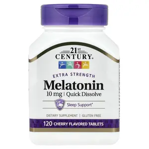 21st Century Melatonin, Quick Dissolve, Cherry, 10 mg, 120 Tablets