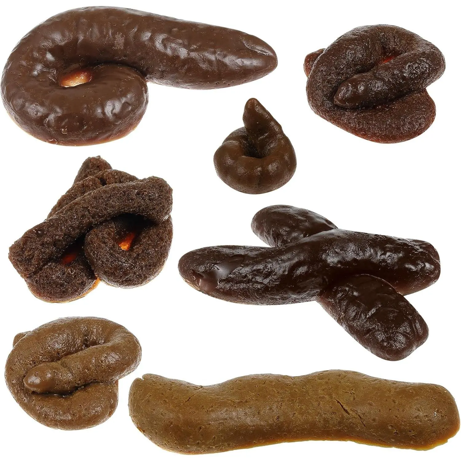 7 Pieces Fake Poo Realistic Fake Turd Prank Lifelike Poo Toy Gags and Practical Joke Toys for April Fools' Day Prank Party Supplies (Fresh)
