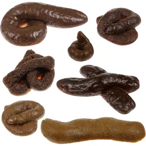 Chivao 7 Pieces Fake Poo Realistic Fake Turd Prank Lifelike Poo Toy Gags and Practical Joke Toys for April Fools' Day Prank Party Supplies (Fresh)