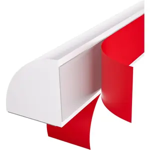 Flexible Quarter Round Molding, Mini Peel and Stick Rubber Trim Molding for Wall Edge Floor Corner,Staircase Cabinet Tub Edge (White, 78Inch)