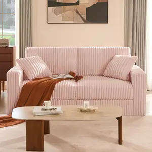 【3 Packages Shipping】Queen Sofa,Cloud Couch 80" Sectional Sofa, Loveseat 2 Seater Modular Couch with Corduroy Upholstery, Deep Seats, High Backrest & Pocket Spring Cushions for Living Room, Fluffy Sofa Set,Modern Sofas Set,Sofas para sala,Couches