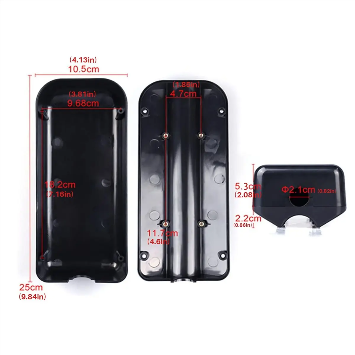 Extra-Large Rectangular Water-Resistant Plastic Electronic Bicycle Controller Protection Box for E-Bike Users, Mountain Scooters - Bicycle Accessories, Household Appliance Part, 25*10.5*7.5cm, Easy Installation, Classic Design