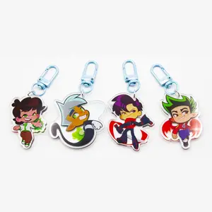 Hero Acrylic Charm; Danny Phantom, Jake Long, Randy Cunningham, Ben 10; 2" double sided keychains