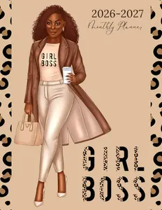 2026 - 2027 Girl Boss Monthly Planner: Two year Calendar with Holidays and Inspirational Quotes