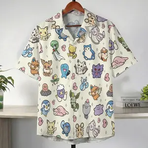 2026 Hawaiian Sets PKM Plot Twist I Dress Like This – Anime Pastel Yellow Kawaii Character Hawaiian Shirt