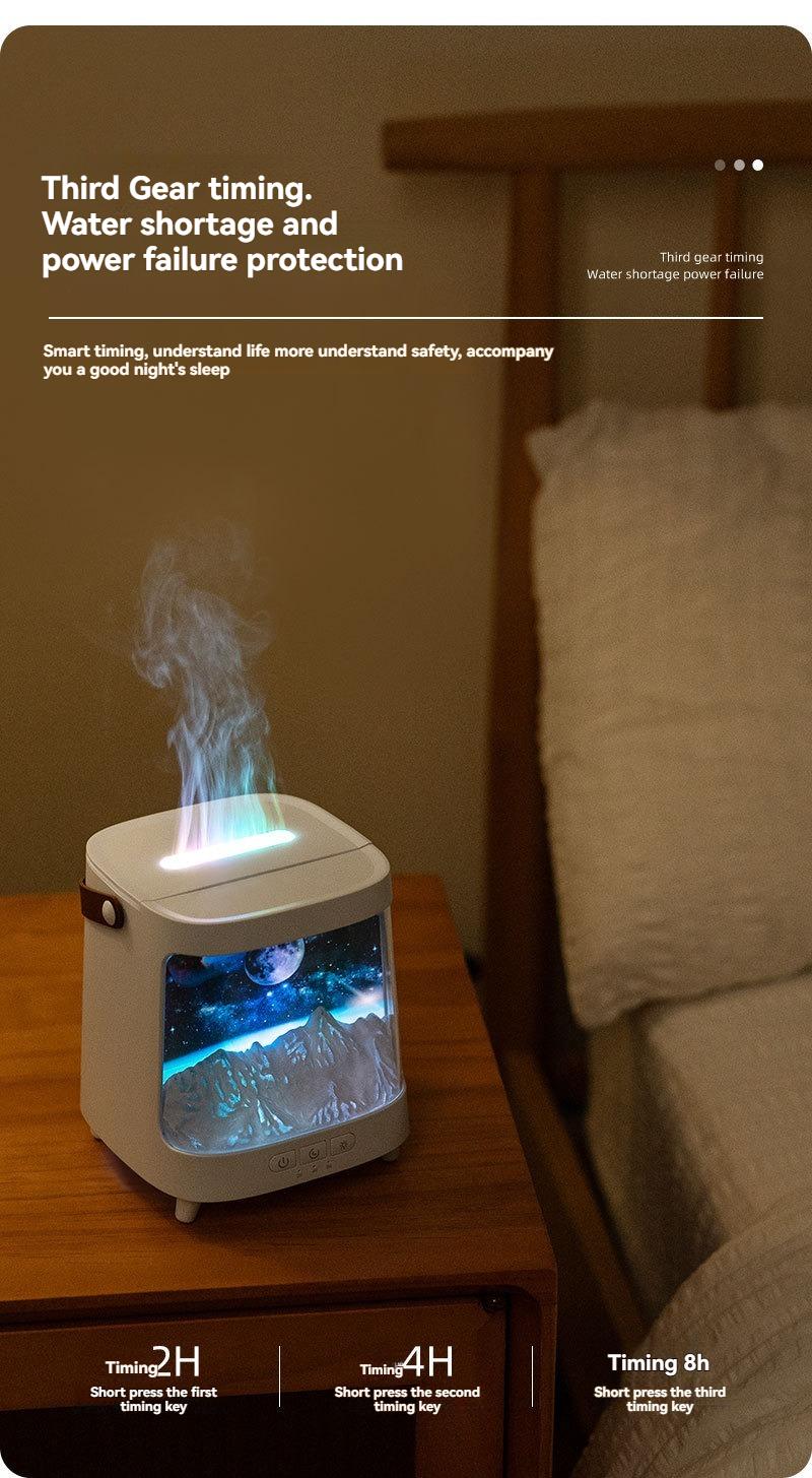 Simulated Planet Galaxy Aromatherapy Diffuser Home Use Multicolor Flame Fragrance Machine USB Humidifier