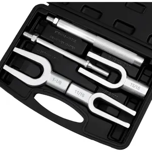 5- Ball Joint Separator Set, Pickle Fork Tool Set, Tie Rod  Set, 1-1/8", 15/16", 11/16", for  and Light , with Suitcase