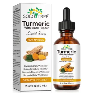 Turmeric Curcumin with Black Pepper Drops - Organic Turmeric Supplement Drops 60ML