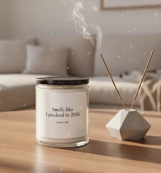 9oz Smells like I peaked in 2016 Soy Wax Candle Decor Glass Jar with 100% Cotton Wick & Glossy Label for Aroma  Perfume Decoration Tin 50-60 Hours Burn Time Gift