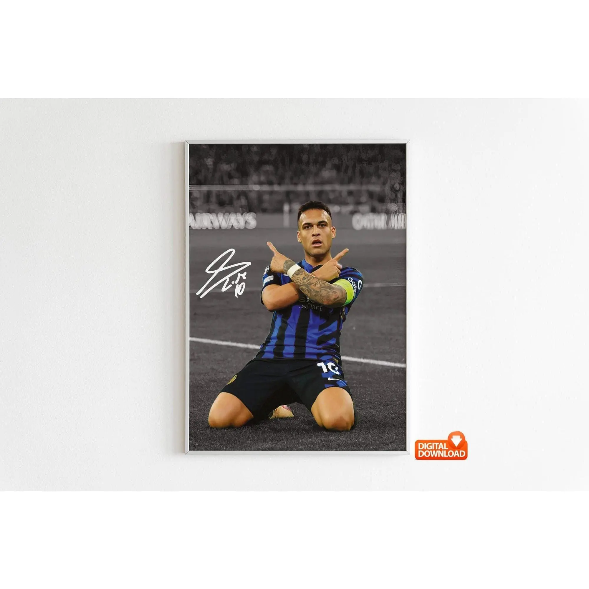 Lautaro Martinez Poster Signed Football Poster( Unframed - Print Only )