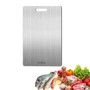 German Stainless Steel Cutting Board, Kitchen Cutting Board, Antibacterial Double-Sided Cutting Board, Thickened Cutting Board, Suitable for a Variety of Cooking Tasks cutting board Modern Food