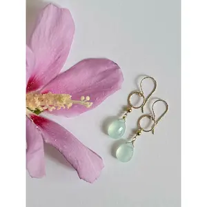 Seafoam Blue Chalcedony Earrings