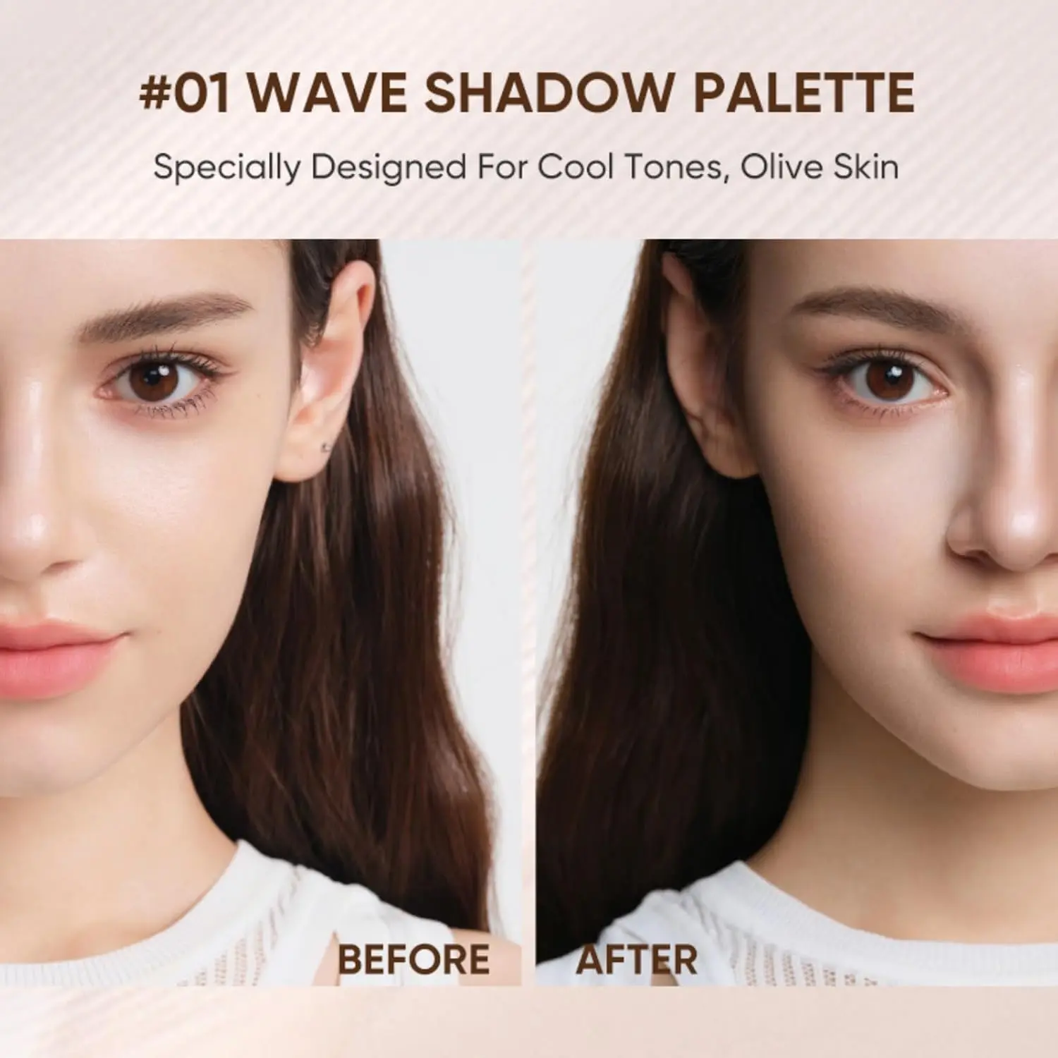 Contour Palette Highlighter Makeup Korean Makeup (01 Wave) | Multi-Use Highlight & Contour Makeup Palette, Travel Size Cool Toned Contour, Long Lasting Bronzer, Natural Matte Highlighter