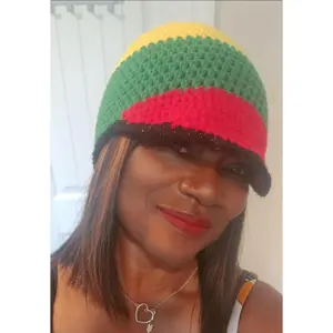 Rasta hat with visor