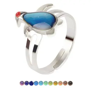 Penguin Color Changing Mood Ring Adjustable
