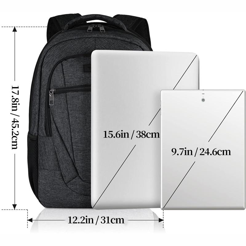 YAMTION Laptop Backpack with USB Port | Water Resistant Travel Daypack with Hidden Anti-Theft Pocket