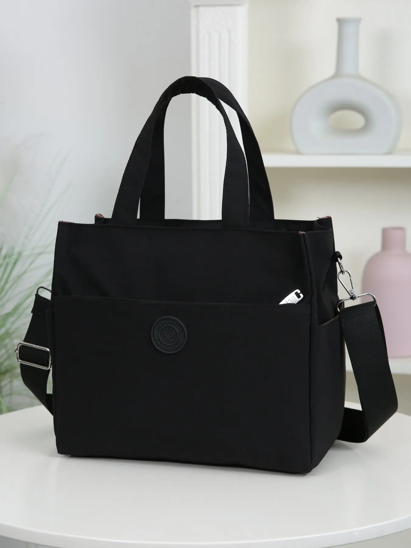New product, thickened solid color fabric, large capacity, shoulder bag, crossbody bag, handbag, tote bag, hand-carry bag, shopping bag, miscellaneous bag, lunch box storage bag, lunch bag, multi-pocket, commuting to work, going out shopping, daily use.