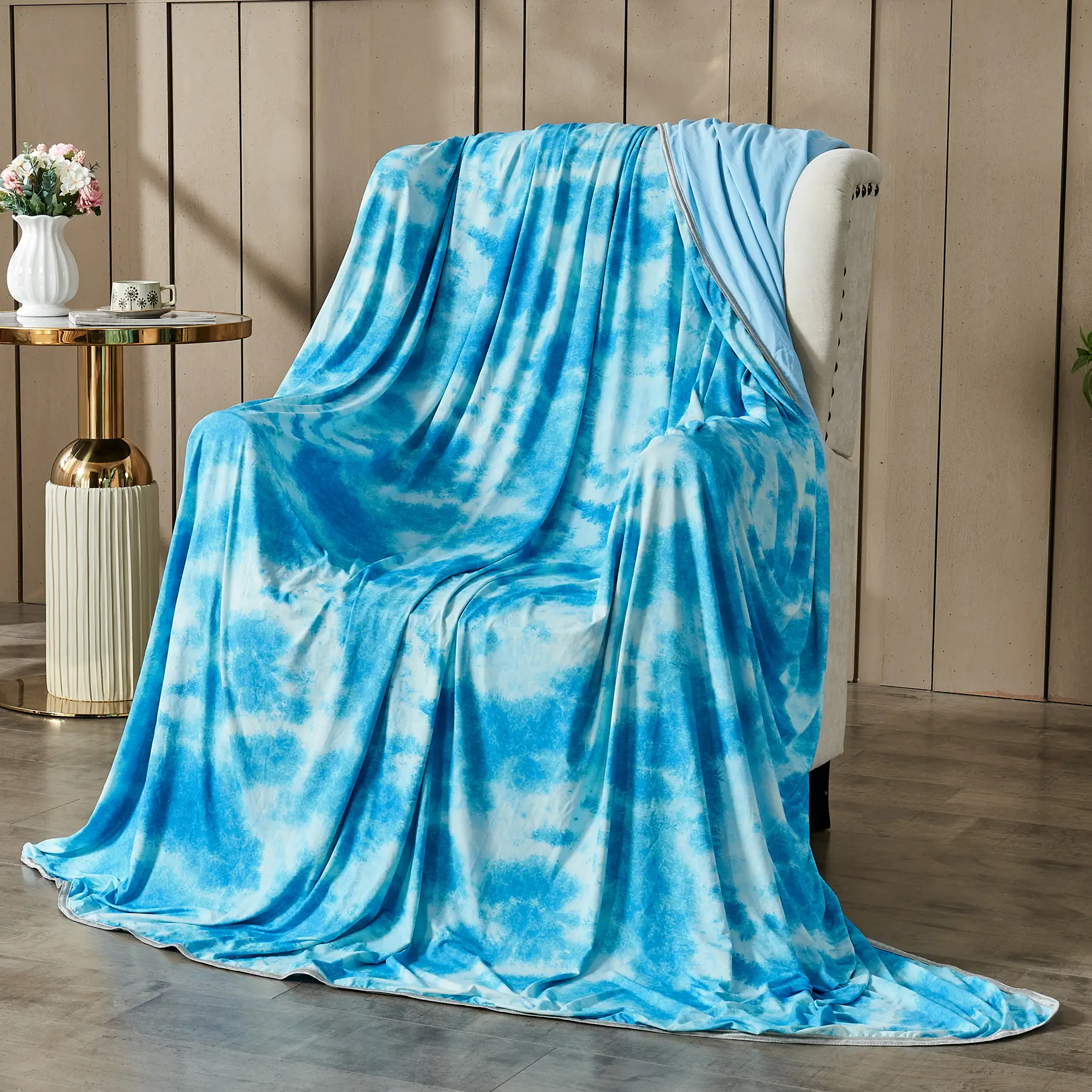 Msrlassn Summer Cooling Blanket ,Thin Cold Lightweight Cooling Blankets for Hot Sleepers, Gift for Summer Q-Max>0.5 Arc-Chill Cooling Fiber Keep Adult