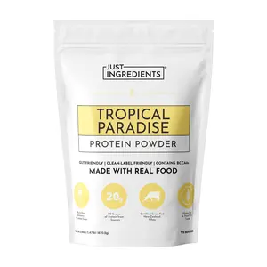 Just Ingredients - Tropical Paradise Protein Powder (15 Serving) with Certified New Zealand Grass-Fed Whey