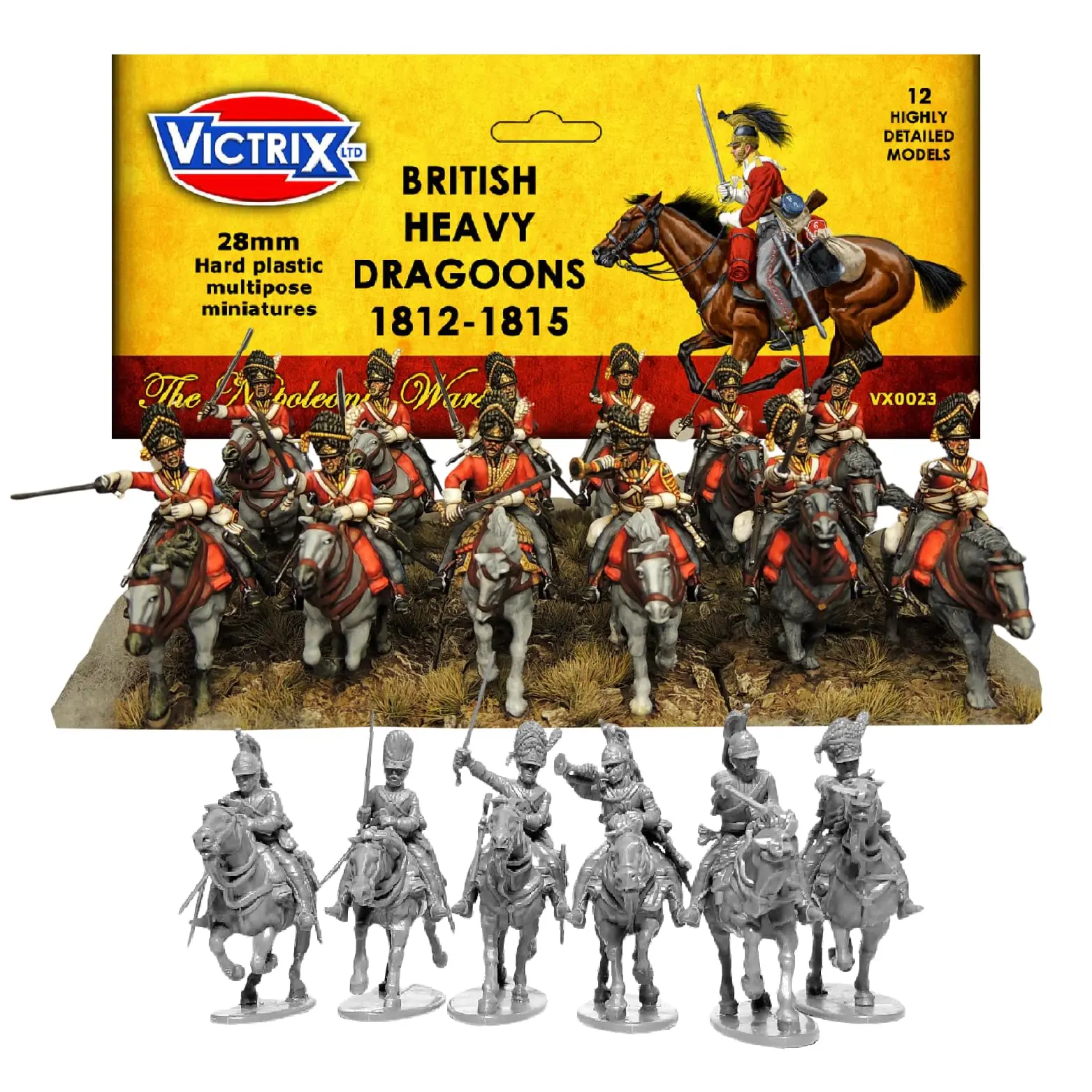 Victrix Napoleonic Dragoons 28mm Minis with Scots Greys Options for Tabletop Strategy and Bonus STL