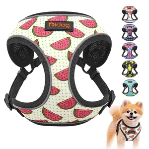 Nylon Reflective Dog Cat Harness Vest: Eye Catching French Bulldog Printed Design for Small Medium Dogs and Cats Perfect for Chihuahua Walking