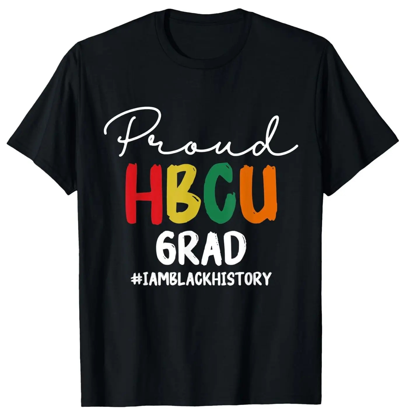 Men's HBCU History Graphic Tshirt - Menswear, Round Neck, Short Sleeve, 200g 100% Cotton, Comfortable Casual Sports Top, Washable All-Season, Halloween/Christmas Gift, S-XXXL