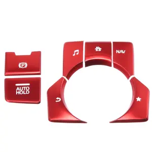 Car Center Console Gear Panel Multi-Media Handbrake Switch Cover Trim for Mazda CX-5 2017-2020 (Set of 7)