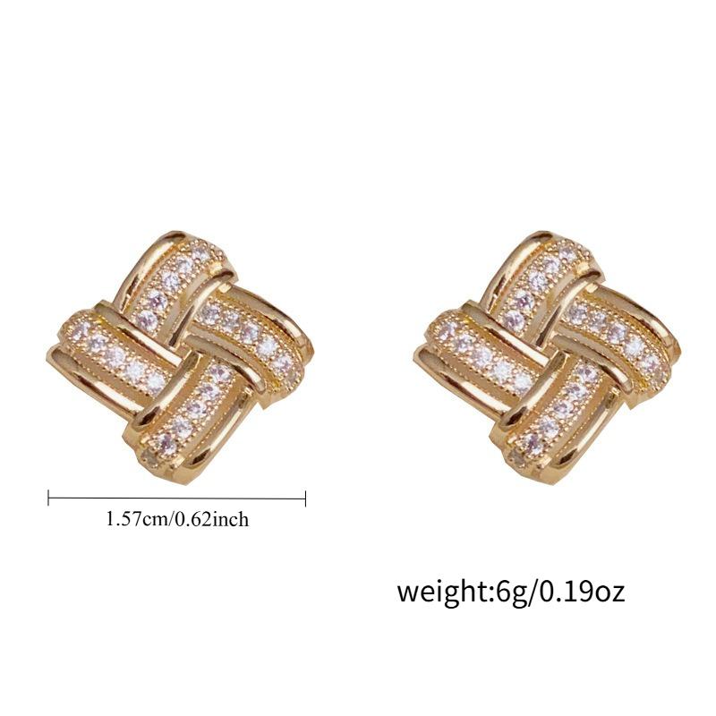 Fashionable and elegant earrings, sparkling accessories for women, earrings for women, Weaving knot design,stylish accessories, casual and fashionable jewelry, Mother's Day and Valentine's Day gifts, jewelry gifts for her