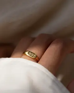 Engraved Oval Signet Ring