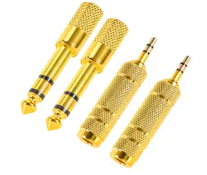 4 Pack Headphone Jack Adapter - 3.5mm (1/8 inch) Male to 6.35mm (1/4 inch) Female and 6.35mm (1/4) to 3.5mm (1/8) Audio Adapter for Player