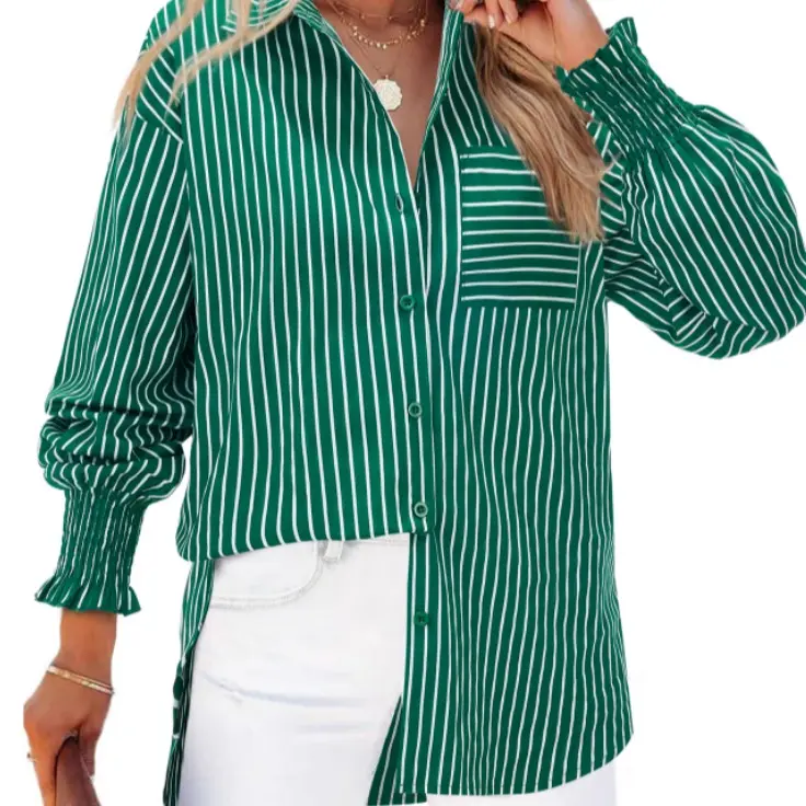 White and green stripe