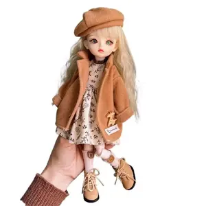DIY Toy Pretty Dress 30cm Doll Clothes Dress Up Coat Hat Doll Winter Suit Handmade Casual Wear 1/6 BJD Clothes Doll Accessories