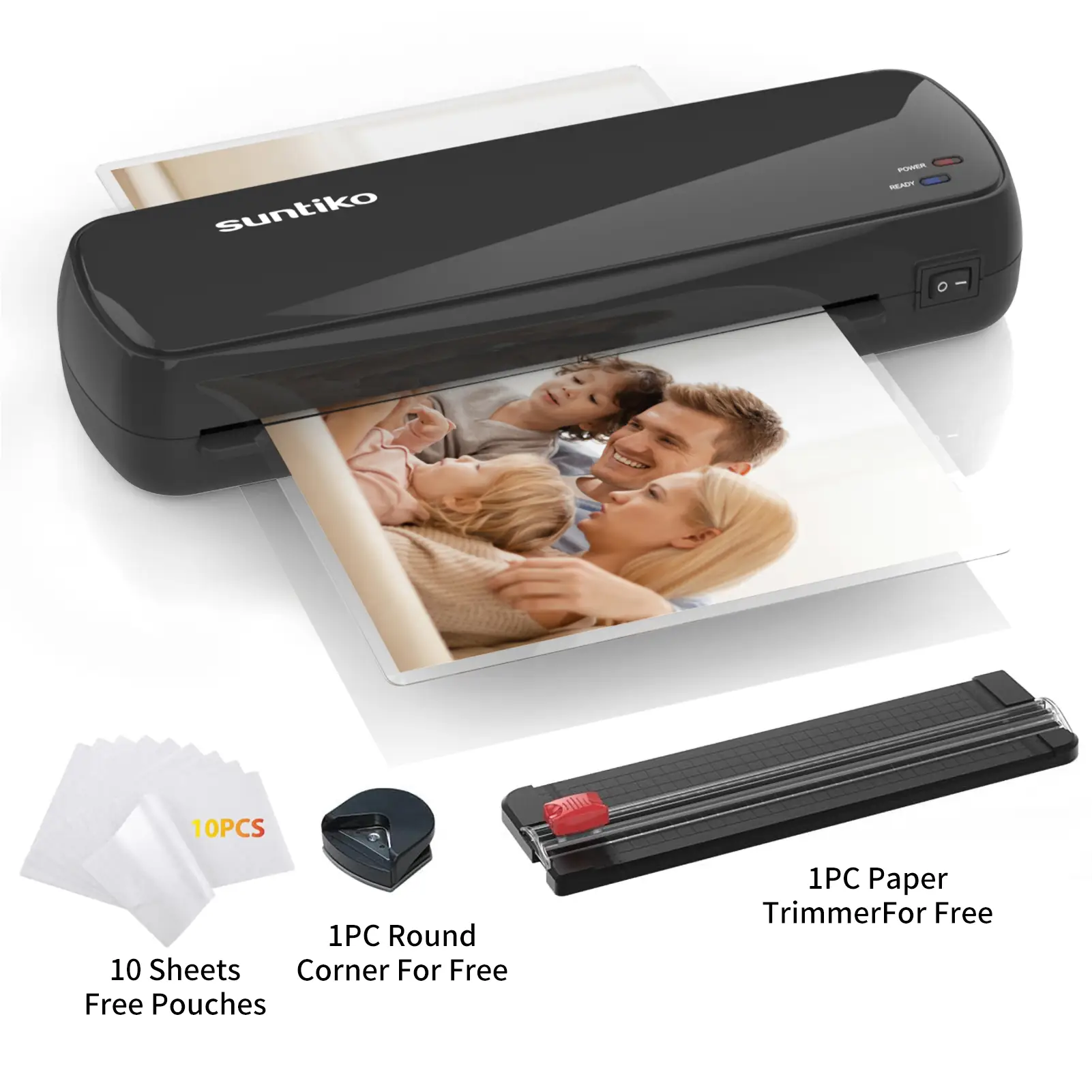 4-In-1Laminator Machine,It has Quick Warm-Up, Fast Laminating Documentation and Photos, Increases Their Long-Term Color Preservation. Suitable for Fam