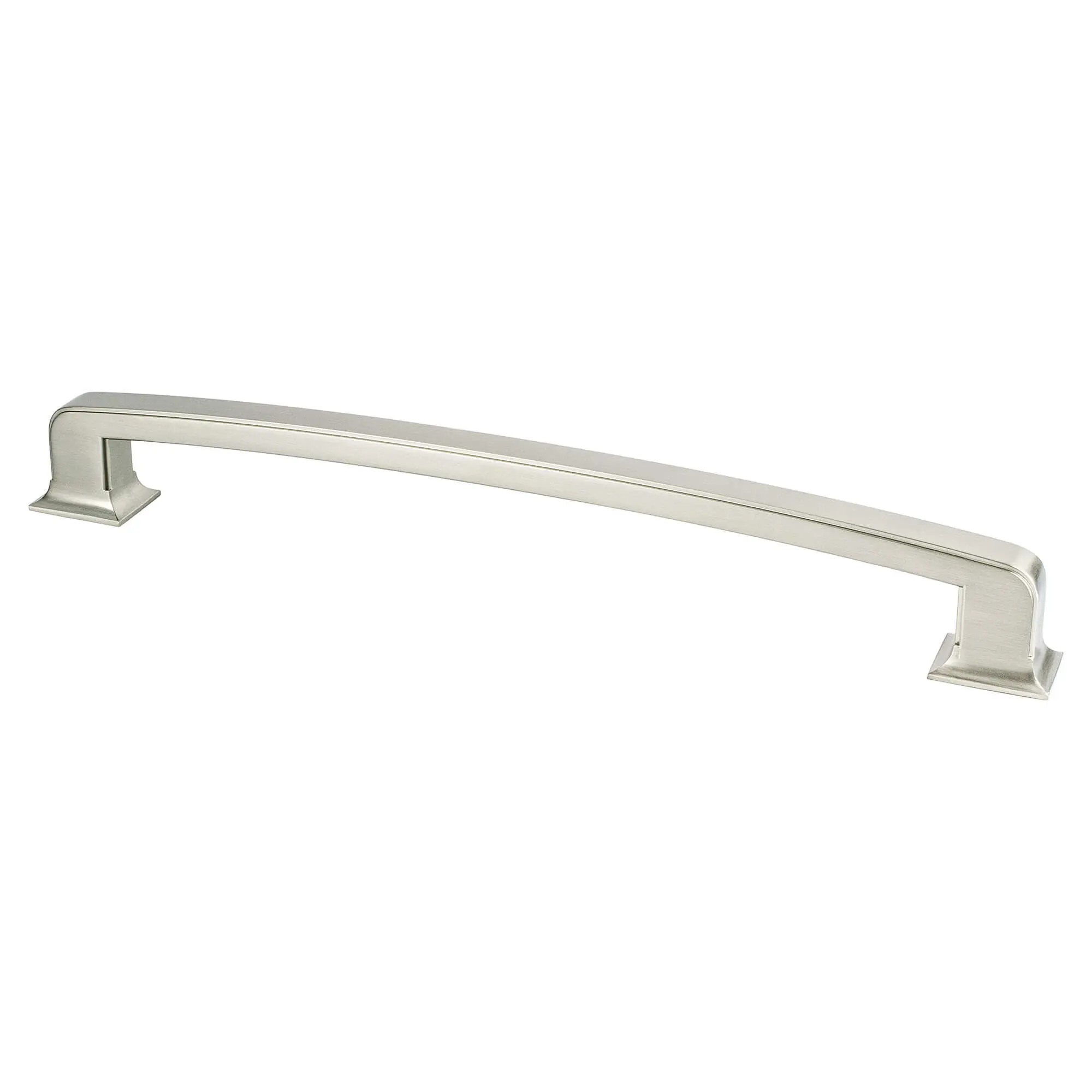 Berenson 2035-1BPN-P Geometric Metal Hearthstone Appliance Pull, 12 in. CC, 13-3/8 in., Brushed Nickel, Adds Warmth to Any Space