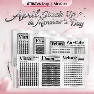 AiryCute Clusters Upgrade 2.0 Lashes with Ultra-Dense, Waterproof, Long-Lasting Lashes | Venus, Fairy, Flora | Natural Daily, Volume Style, Manga Style | Beginner-Friendly DIY Lashes for a Flawless | Trendy & Must-Have Clusters