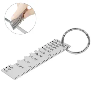 2PCS Thickness Gage Sheet Metal Gauge Measuring Tool Wire Gauge Stainless Steel