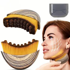 Manual Lymphatic Cleansing Brush, Suitable for Sensitive Skin and Lymphedema, Oval Design with Bristles, Easy to Use, Plastic Material, Lymphedema Friendly, Gentle, Sensitive Skin Safe