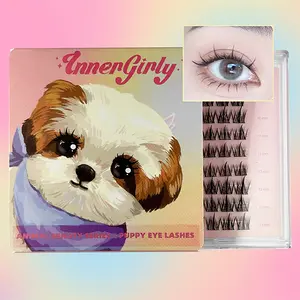Inner Girly Beauty 48 Pcs Puppy Eye Lashes - Assorted Colors for Makeup and Eyelash Extensions