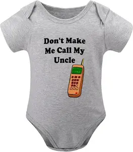 Newborn Onesies Don't Make Me Call My Uncle, Cute Baby Onesie, Baby Shower Gift, Grandparent Baby Announcement Onesie, Baby Clothes, Coming Home Cute Outfit, Funny Baby Onesie BodySuit or Toddler T-Shirt, Gift for kids, Gift for new moms