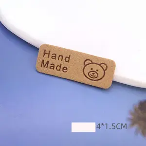 2pcs Ultra-Fine Leather Tags, Clothing Embossed Logo Labels, Durable Fabric Markers, Ideal for Garment Industry, Ca Prop 65 Compliant