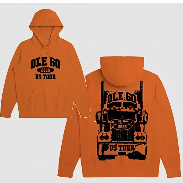 Ole 60 2026 Tour Hoodie- Country Rock Band Hoodie, Vintage Concert Graphic Hoodie