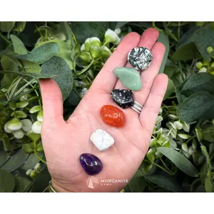 Virgo Zodiac Crystal Set | 6 Gemstones + Selenite, Spiral Cage & Gift Box