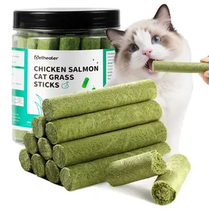 Cat Grass Teething Stick for Hairball Removal and Teeth Cleaning, Freeze Dried Cats Treats Snacks Natural Cat Grass Sticks Edible Cats Chew Stick, Sticks catnip flavor cat grass treat hairball control snack stick hair ball oral health