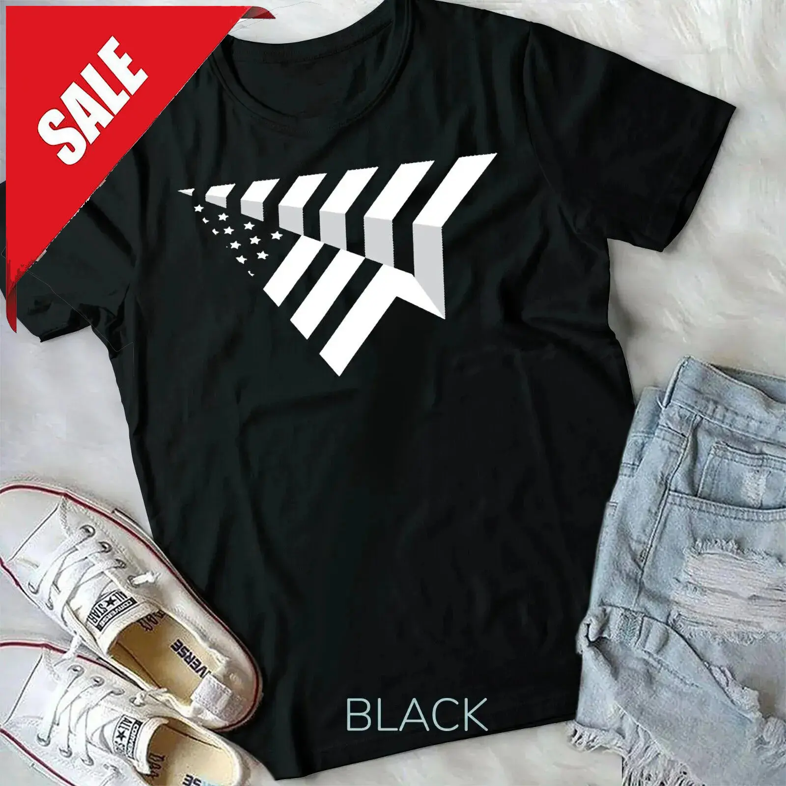 Paper Plane USA Paper Airplane T-Shirt Unisex T-shirt