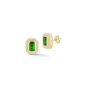 Emerald Cut Stud Earring