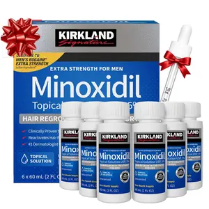 Kirkland Signature Minoxidil for Men 5% Liquid Extra Strength Hair Regrowth Treatment 6 Months Supply with Dropper Applicator. 6 Month Supply for Hair & Beard Growth | Thicker Hair, Fuller Beard, Real Visible Resul Haircare Restore