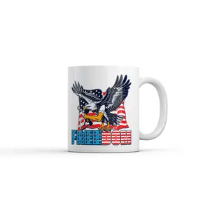 Freedom Eagle Mug Funny Sarcastic Fourth Of July Graphic Novelty Coffee Cup - 11oz Funny Coffee Mugs Ceramic Printed Drinkware Cup
