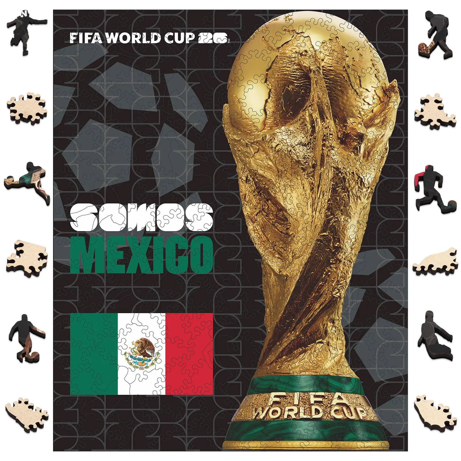 FIFA World Cup 2026 Trophy Poster Mexico Jigsaw Puzzle, Officially Licensed, 200 Laser-Cut Pieces,5MM Thick, Soccer Fan Gift, Collectibles, Jigsaw Puzzles, Puzzle Art Gift, Creative Puzzle