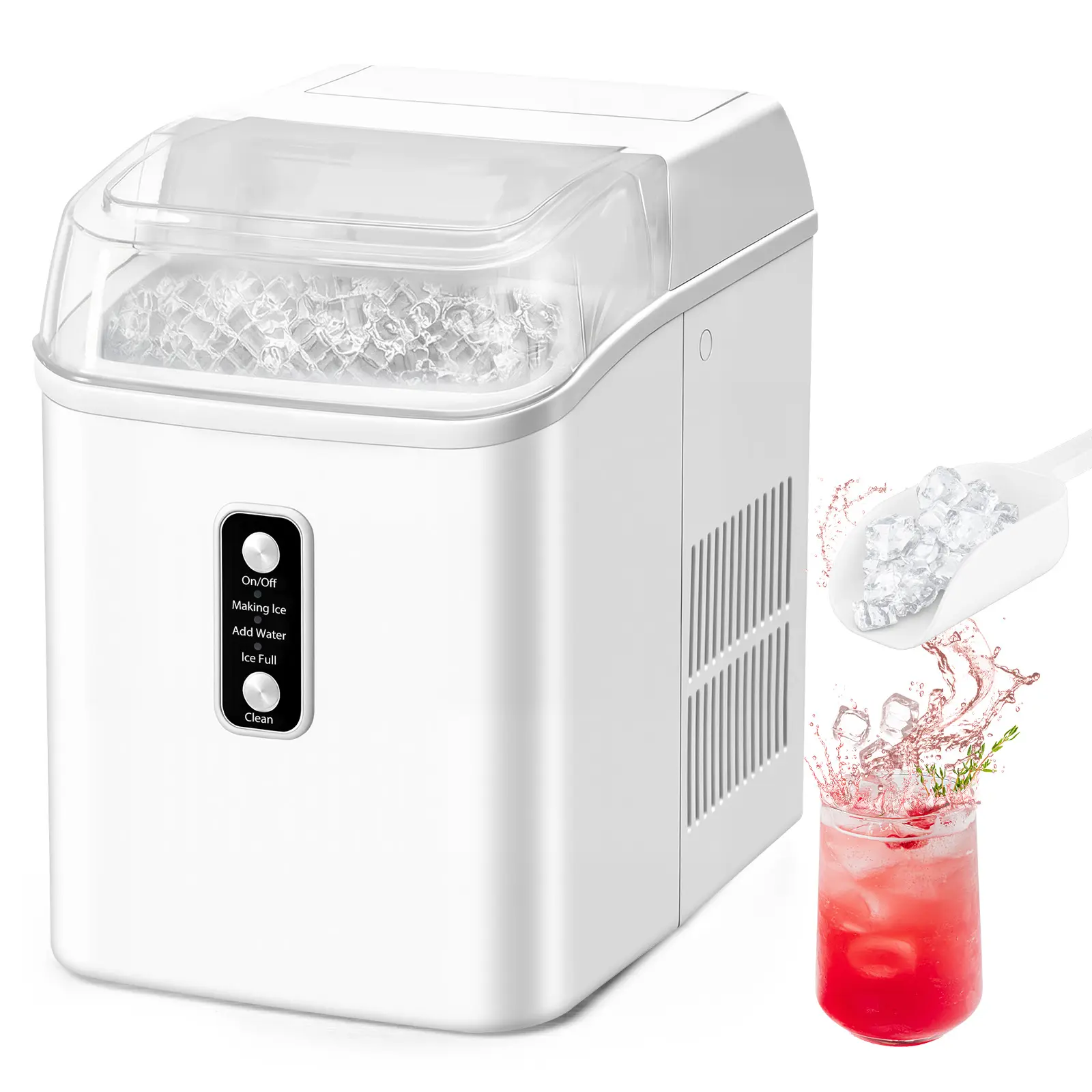 Countertop Ice Maker Machine,Fast Making Ice Cubes, 2 Sizes Bullet Ice, Portable Ice Machine Countertop Ice Maker Machine,Fast Making Ice Cubes, 2 Sizes Bullet Ice, Portable Ice Machine