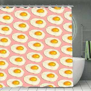 Fried Chicken Burger Food Shower Curtain, Bathroom Decoration